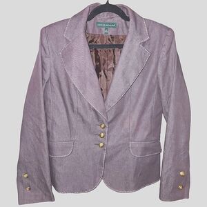 Harve Benard brown fall colors suit jacket or blazer size 8 women's gold buttons